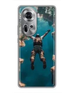 Чехол для OPPO Reno 11 5G с картинкой «PUBG — свободное падение»