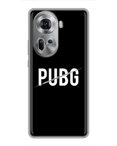 Чехол для OPPO Reno 11 5G с картинкой «PUBG — белый логотип»