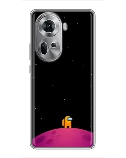 Чехол для OPPO Reno 11 5G с картинкой «Одинокий герой на планете»