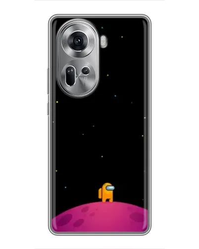 Чехол для OPPO Reno 11 5G с картинкой «Одинокий герой на планете»