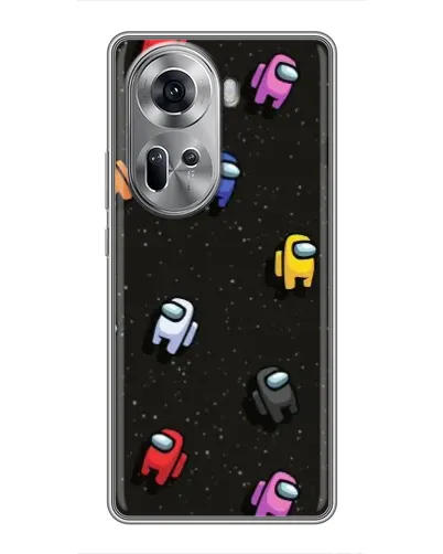 Чехол для OPPO Reno 11 5G с картинкой «Космический паттерн Among Us»