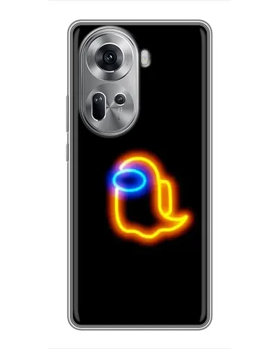 Чехол для OPPO Reno 11 5G с картинкой «Among Us неоновое сияние»