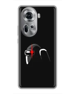 Чехол для OPPO Reno 11 5G с картинкой «Among Us шлем»