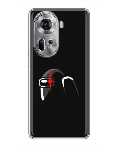 Чехол для OPPO Reno 11 5G с картинкой «Among Us шлем»