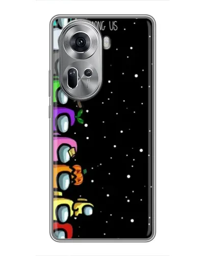 Чехол для OPPO Reno 11 5G с картинкой «Команда Among Us»