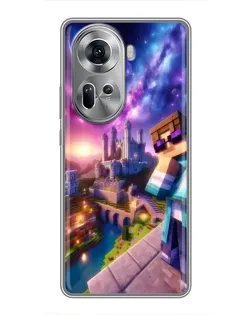 Чехол для OPPO Reno 11 5G с картинкой «Стив и космос»