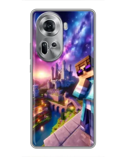 Чехол для OPPO Reno 11 5G с картинкой «Стив и космос» Чехол для OPPO Reno 11 5G с картинкой «Стив и космос»