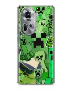 Чехол для OPPO Reno 11 5G с картинкой «Криперы Minecraft»