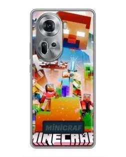 Чехол для OPPO Reno 11 5G с картинкой «Minecraft герои игры»