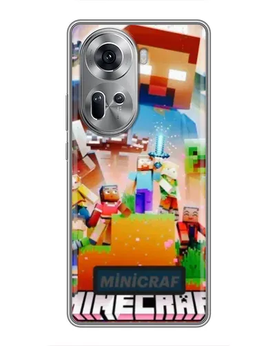 Чехол для OPPO Reno 11 5G с картинкой «Minecraft герои игры» Чехол для OPPO Reno 11 5G с картинкой «Minecraft герои игры»