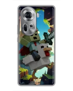 Чехол для OPPO Reno 11 5G с картинкой «Стив и гусь»