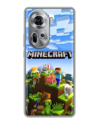 Чехол для OPPO Reno 11 5G с картинкой «Minecraft классический мир» Чехол для OPPO Reno 11 5G с картинкой «Minecraft классический мир»