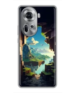 Чехол для OPPO Reno 11 5G с картинкой «Вид из пещеры»
