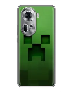 Чехол для OPPO Reno 11 5G с картинкой «Крипер микро-дизайн»