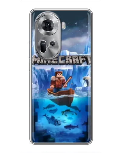 Чехол для OPPO Reno 11 5G с картинкой «Minecraft ледяной мир» Чехол для OPPO Reno 11 5G с картинкой «Minecraft ледяной мир»