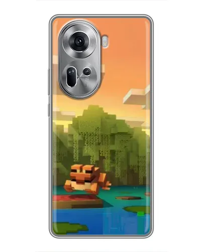 Чехол для OPPO Reno 11 5G с картинкой «Майнкрафт закат солнца» Чехол для OPPO Reno 11 5G с картинкой «Майнкрафт закат солнца»