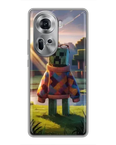 Чехол для OPPO Reno 11 5G с картинкой «Крипер в свитере» Чехол для OPPO Reno 11 5G с картинкой «Крипер в свитере»