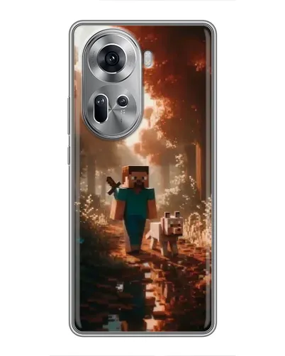 Чехол для OPPO Reno 11 5G с картинкой «Стив в лесу» Чехол для OPPO Reno 11 5G с картинкой «Стив в лесу»