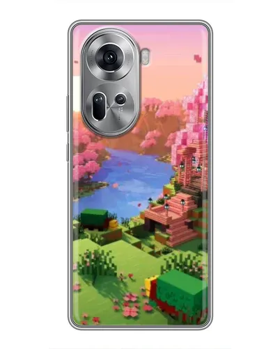 Чехол для OPPO Reno 11 5G с картинкой «Розовое дерево Minecraft» Чехол для OPPO Reno 11 5G с картинкой «Розовое дерево Minecraft»