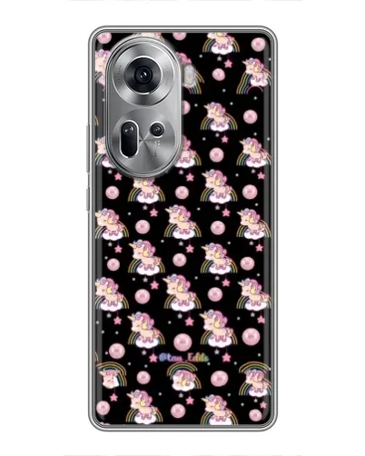 Чехол для OPPO Reno 11 5G с картинкой «Magic Unicorn паттерн»