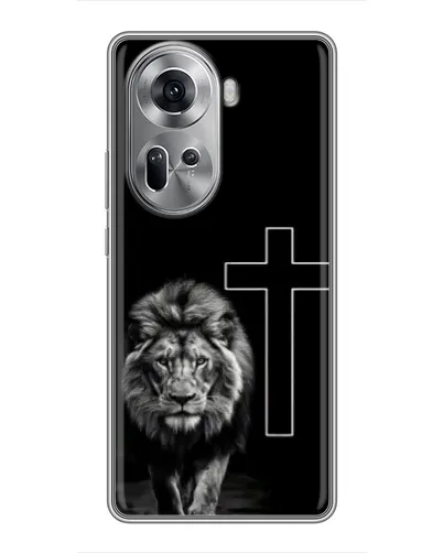 Чехол для OPPO Reno 11 5G с картинкой «Лев и Крест» Чехол для OPPO Reno 11 5G с картинкой «Лев и Крест»