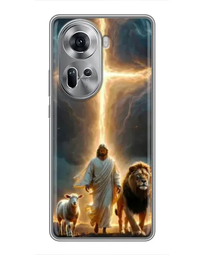 Чехол для OPPO Reno 11 5G с картинкой «Лев Иуды и Свет» Чехол для OPPO Reno 11 5G с картинкой «Лев Иуды и Свет»