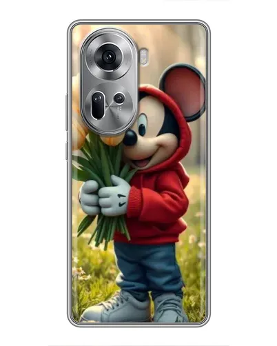 Чехол для OPPO Reno 11 5G с картинкой «Микки с тюльпанами» Чехол для OPPO Reno 11 5G с картинкой «Микки с тюльпанами»