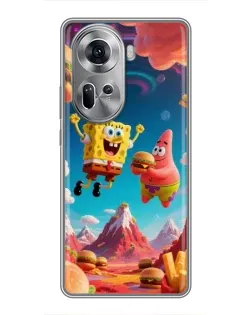 Чехол для OPPO Reno 11 5G с картинкой «Космический фастфуд»
