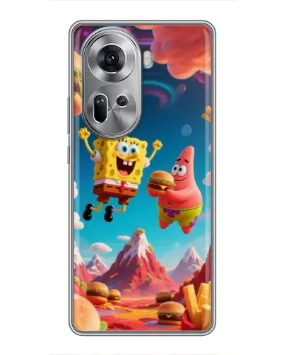 Чехол для OPPO Reno 11 5G с картинкой «Космический фастфуд»