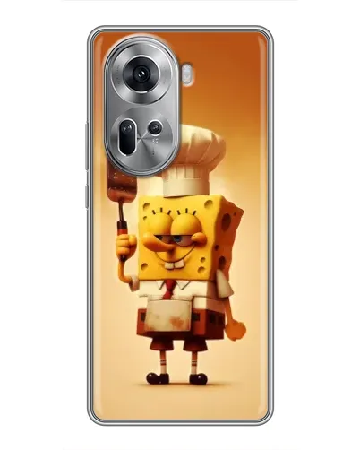 Чехол для OPPO Reno 11 5G с картинкой «Губка Боб повар»
