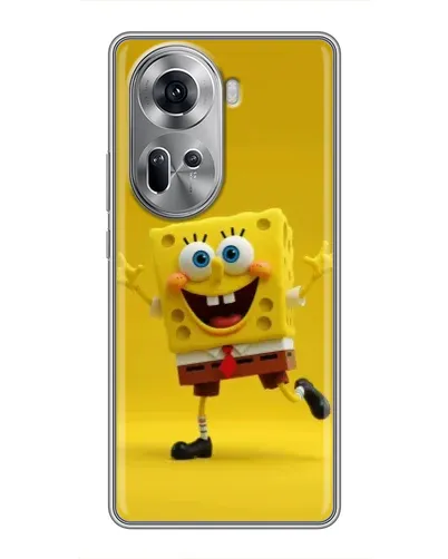 Чехол для OPPO Reno 11 5G с картинкой «Позитивный Губка Боб»
