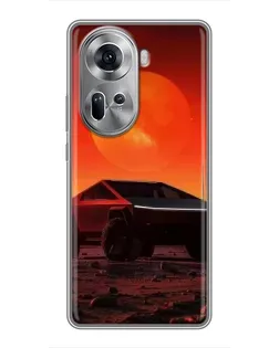 Чехол для OPPO Reno 11 5G с картинкой «Cybertruck на Марсе» Чехол для OPPO Reno 11 5G с картинкой «Cybertruck на Марсе»