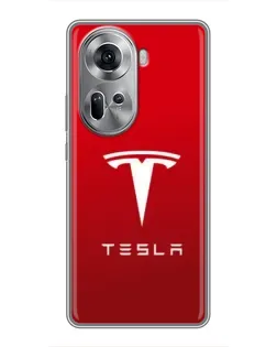 Чехол для OPPO Reno 11 5G с картинкой «Tesla Red Classic» Чехол для OPPO Reno 11 5G с картинкой «Tesla Red Classic»