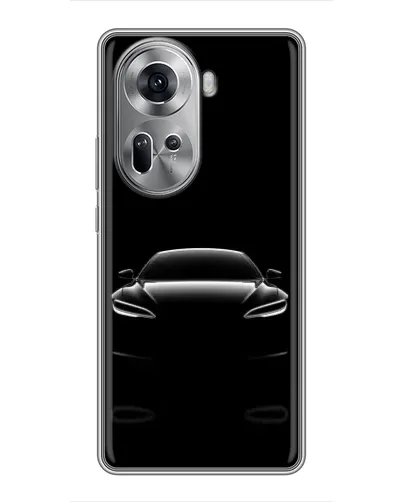 Чехол для OPPO Reno 11 5G с картинкой «Силуэт Tesla Night»