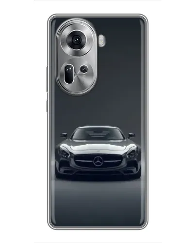 Чехол для OPPO Reno 11 5G с картинкой «Mercedes на черном» Чехол для OPPO Reno 11 5G с картинкой «Mercedes на черном»
