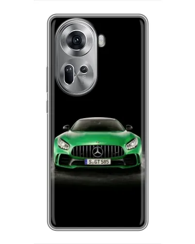 Чехол для OPPO Reno 11 5G с картинкой «Mercedes — неоновый лого» Чехол для OPPO Reno 11 5G с картинкой «Mercedes — неоновый лого»
