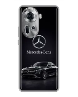 Чехол для OPPO Reno 11 5G с картинкой «Mercedes — решетка радиатора»