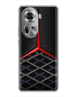 Чехол для OPPO Reno 11 5G с картинкой «Mercedes Carbon Grid»