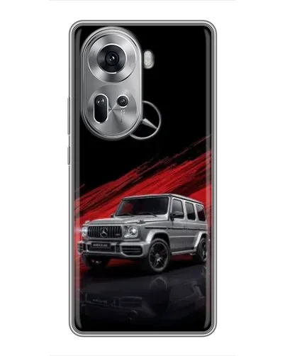 Чехол для OPPO Reno 11 5G с картинкой «Mercedes G-Class красный» Чехол для OPPO Reno 11 5G с картинкой «Mercedes G-Class красный»