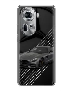 Чехол для OPPO Reno 11 5G с картинкой «Mercedes AMG — графика»