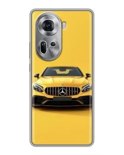 Чехол для OPPO Reno 11 5G с картинкой «Желтый Mercedes GT»