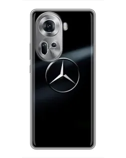 Чехол для OPPO Reno 11 5G с картинкой «Mercedes на металле»