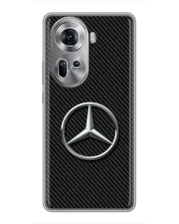 Чехол для OPPO Reno 11 5G с картинкой «Карбоновый Mercedes стиль»