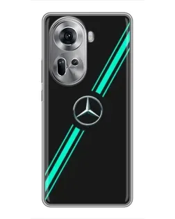 Чехол для OPPO Reno 11 5G с картинкой «Спортивные линии Mercedes»