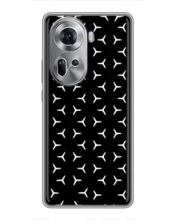 Чехол для OPPO Reno 11 5G с картинкой «Mercedes паттерн звезд»