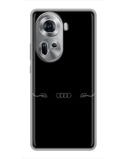 Чехол для OPPO Reno 11 5G с картинкой «Audi — световой подпись» Чехол для OPPO Reno 11 5G с картинкой «Audi — световой подпись»