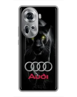 Чохол для OPPO Reno 11 5G з картинкою «Пантера та Audi» Чохол для OPPO Reno 11 5G з картинкою «Пантера та Audi»