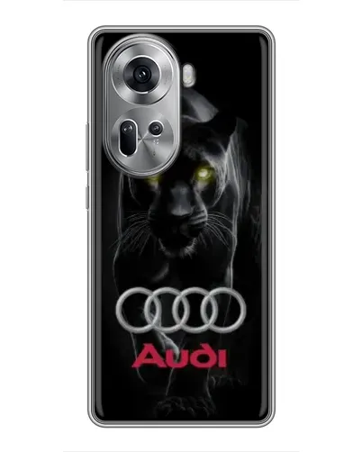 Чехол для OPPO Reno 11 5G с картинкой «Пантера и Audi»