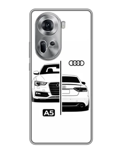 Чехол для OPPO Reno 11 5G с картинкой «Audi — контрастный дизайн»