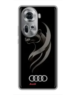 Чохол для OPPO Reno 11 5G з картинкою «Графіка — пантера та Audi» Чохол для OPPO Reno 11 5G з картинкою «Графіка — пантера та Audi»